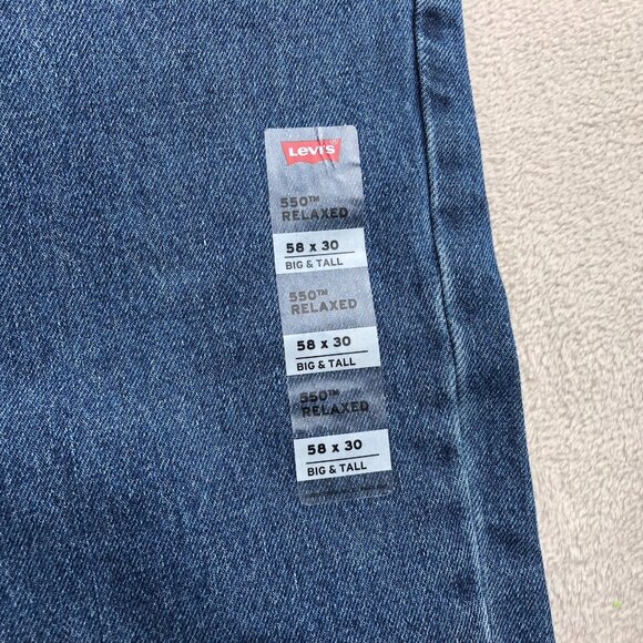 NWT Levi's Men's Jeans Size 58x30 550 Relaxed Fit Straight Leg Blue Denim Casual - Picture 9 of 16